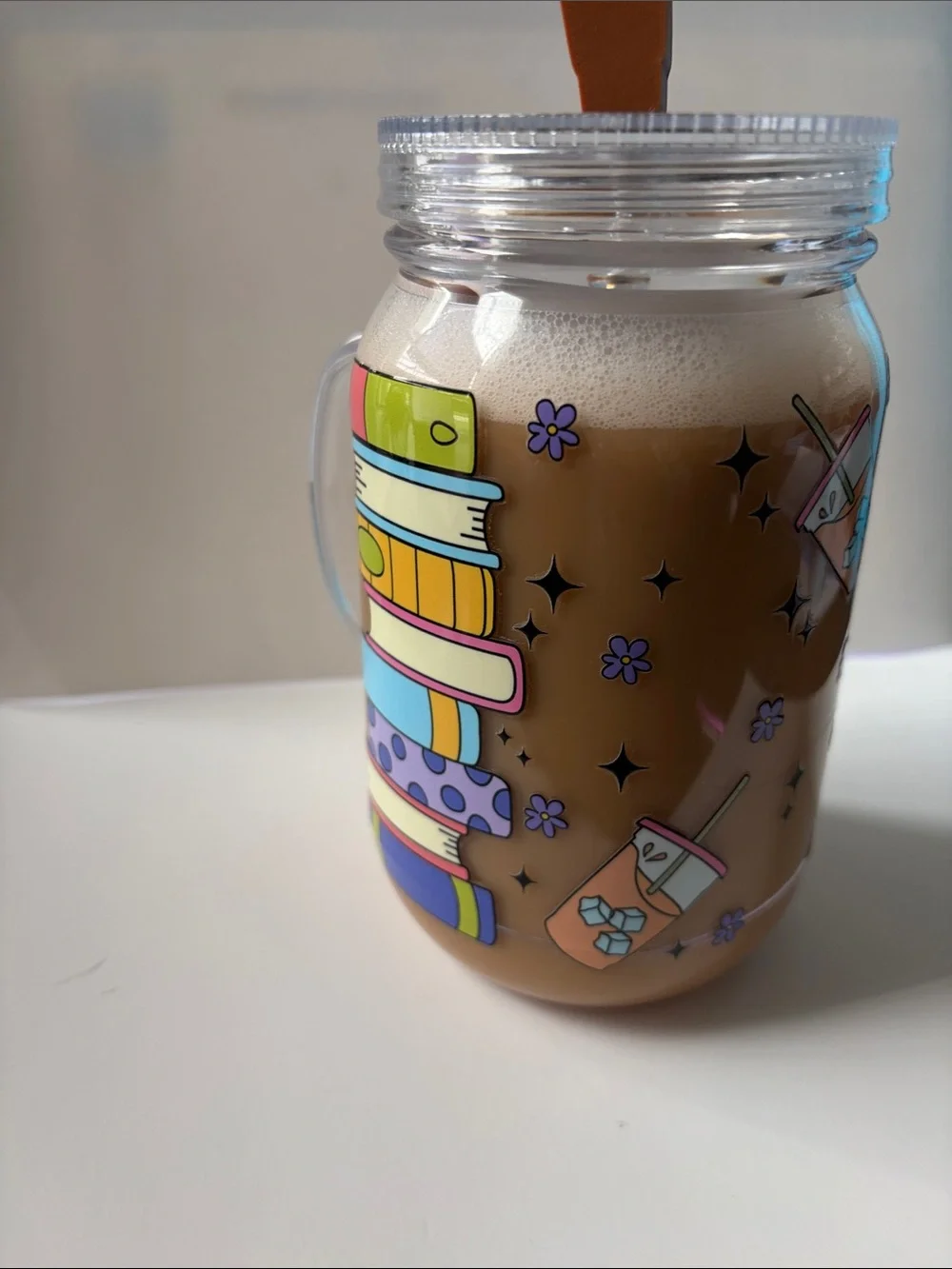 I Was Born to Read & Drink Iced Coffee 22 oz Acrylic Tumbler